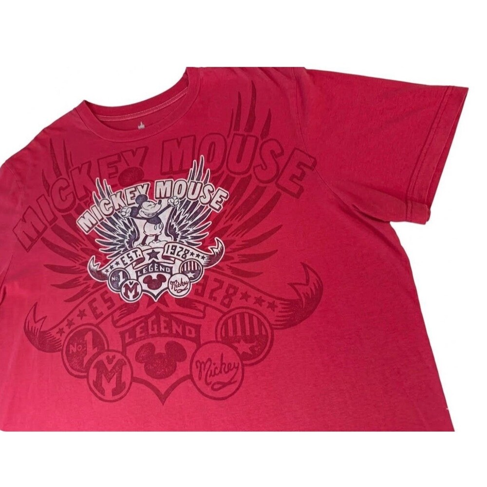 Disney Parks Mickey Mouse red No. 1 Legend Graphic Tee shirt mens XXL
